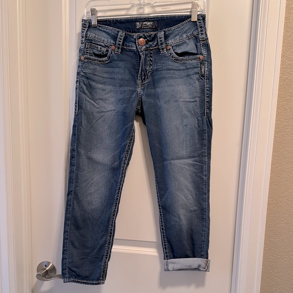 Silver Suki Capri